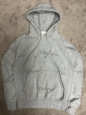 Vintage Champion Reverse Weave All Over Print Hoodie